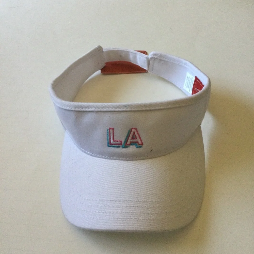 AMERICAN NEEDLE LA VISOR WHITE OS ADJUSTABLE NWT
